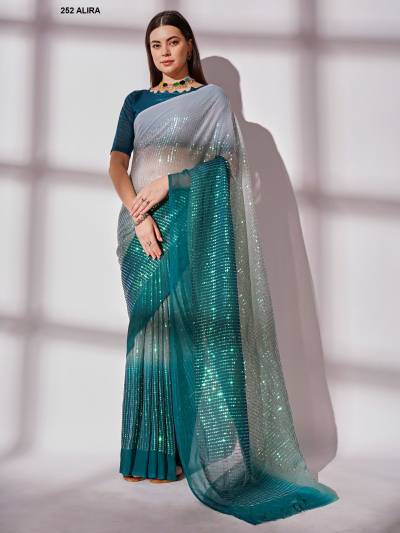 D.NO. 252 ALIRA BY LAXMINAM GEORGETTE SAREE MANUFACTURER IN INDIA